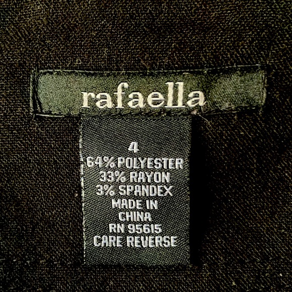 Rafaella Deep Black Pencil Silhouette Skirt Size 4 - Picture 9 of 10